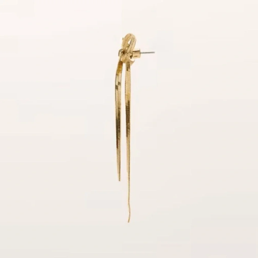 NWT Bow Linear Drop Stud Earrings - kate spade new york x Target Gold NYE - Picture 3 of 4